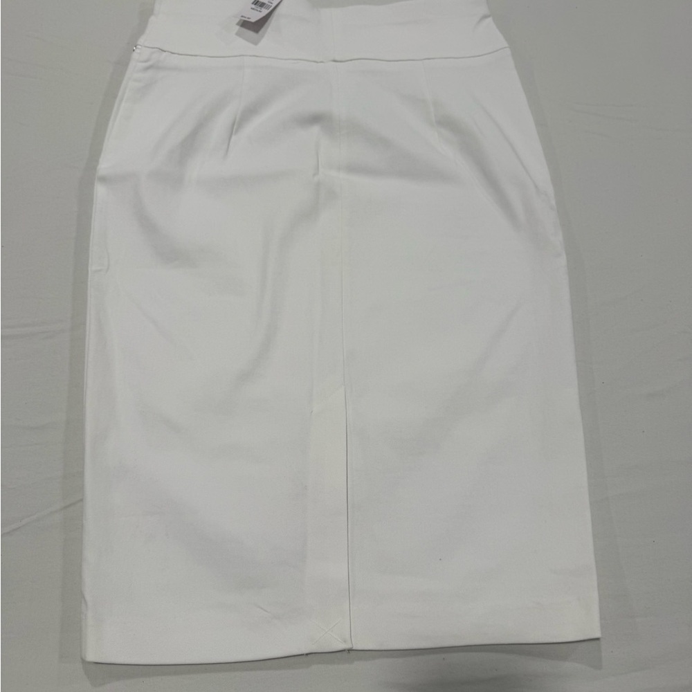 New York & Company White Pencil Skirt with Silver Accents - Picture 3 of 4
